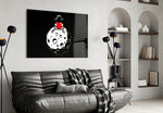 Little-Prince style cinematic glass wall art in creative studio