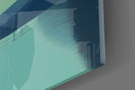 Stone-bridge silhouette cinematic glass wall art in quiet reading room
