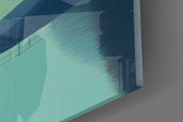 Stone-bridge silhouette cinematic glass wall art in quiet reading room