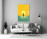 Pinterest-poster cinematic glass wall art in heritage stairwell