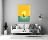 Pinterest-poster cinematic glass wall art in heritage stairwell