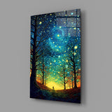 Van Gogh tribute cinematic glass wall art in coaching reception