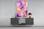 Romantic-pour cinematic glass wall art in light-filled atelier