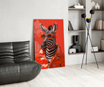 Tuval Üstünde Zebra Cam Tablo