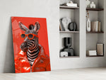 Editorial pop cinematic glass wall art in private library reading nook