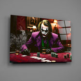 Dark Knight cinema pop cinematic glass wall art in speakeasy bar entry