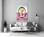 Designer Collection cinematic glass wall art in heritage stairwell