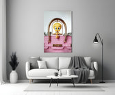 Designer Collection cinematic glass wall art in heritage stairwell