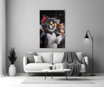 Designer Collection cinematic glass wall art in heritage stairwell