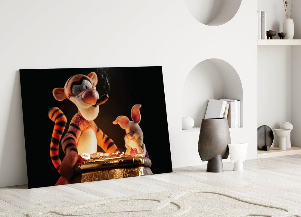 Designer Collection cinematic glass wall art in heritage stairwell