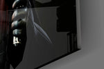 Vader Louis-Vuitton parody cinematic glass wall art in teen Star-Wars-fan bedroom