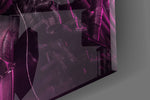 Cheshire Cat Vader cinematic glass wall art in creative-agency reception