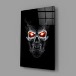 Dark fantasy heavy metal cinematic glass wall art in teen alt-rock-fan bedroom