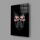 Dark fantasy heavy metal cinematic glass wall art in teen alt-rock-fan bedroom