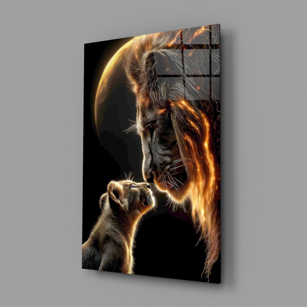 Legacy wildlife cinematic glass wall art in child's adventure bedroom