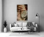Apollo butterfly cinematic glass wall art in heritage stairwell