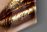 Pat McGrath style beauty cinematic glass wall art in glamour-makeup studio