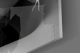 White serpent crown cinematic glass wall art in creative-agency reception