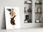 Fine-line tattoo cinematic glass wall art in private library reading nook