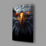 Fantasy apex predator cinematic glass wall art in masculine-luxe study
