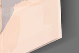 Daisy-and-shadow still-life cinematic glass wall art in feminine-luxe boudoir