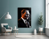 Starfield Atatürk cinematic glass wall art in private library