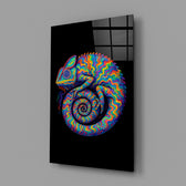 60s pop trippy cinematic glass wall art in teen alt-music-fan bedroom