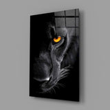 Apex-predator wildlife cinematic glass wall art in luxury-watch boutique entry
