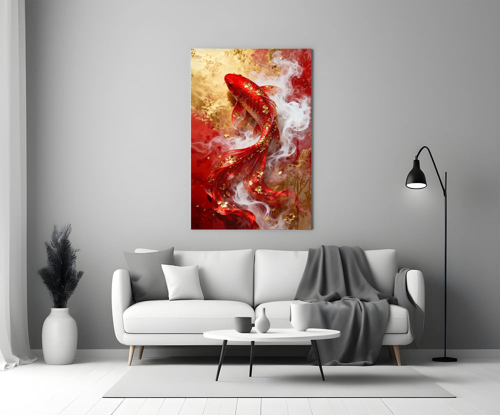 Yu-Long good-fortune cinematic glass wall art in heritage stairwell