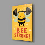 Kawaii motivational nursery cinematic glass wall art in daycare reception