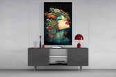 Forager fairytale cinematic glass wall art in light-filled atelier