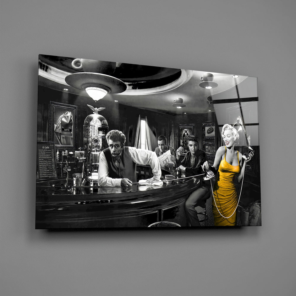 Klasik Hollywood Noir Cam Tablo