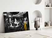 Designer Collection cinematic glass wall art in heritage stairwell