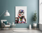Cinema mash-up cinematic glass wall art in creative-agency reception