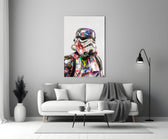 Designer Collection cinematic glass wall art in heritage stairwell