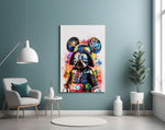 Sci-fi graffiti cinematic glass wall art in creative-agency reception