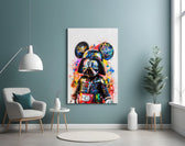 Sci-fi graffiti cinematic glass wall art in creative-agency reception