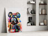 Pop-graffiti cinema cinematic glass wall art in private library reading nook