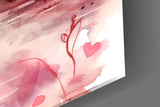 Heart-shaped swans cinematic glass wall art in wedding-ceremony venue