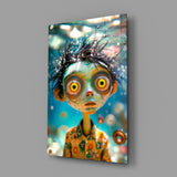 Stop motion surreal fantasy cinematic glass wall art in child's whimsical bedroom