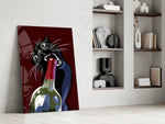 Pop-art kitchen cinematic glass wall art in private library reading nook