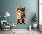 Wes-Anderson cat cinematic glass wall art in creative-agency reception
