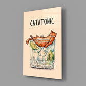 Kitchen pop bar pun cinematic glass wall art in craft-cocktail bar
