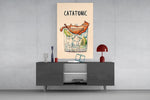 Cocktail-menu illustration cinematic glass wall art in light-filled atelier
