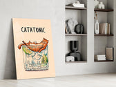 Bistro-cheer humor cinematic glass wall art in private library reading nook