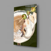 Kitchen pop cocktail cinematic glass wall art in kitchen island