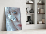 Fine-art fantasy cinematic glass wall art in private library reading nook