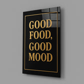 Luxe restaurant typography cinematic glass wall art in fine-dining restaurant entry