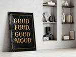 Luxe typography cinematic glass wall art in private library reading nook