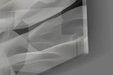 Tulle-veil muse cinematic glass wall art in wellness clinic